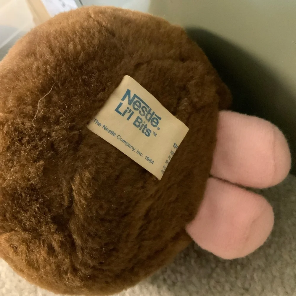 1984 Vtg Collectible Nestle Lil Bits Plush Stuffed Chocolate Chip The Nestle Co.
